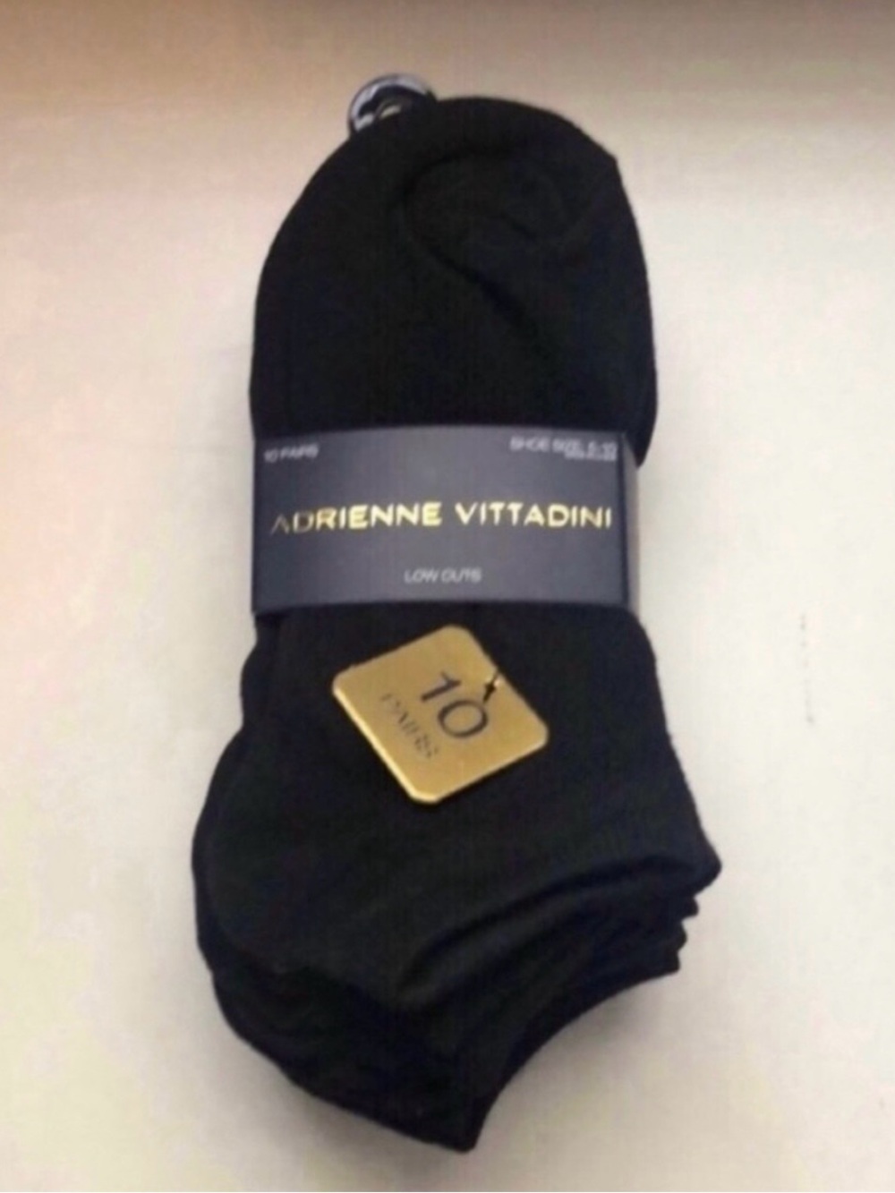 New Adrienne Vittadini Socks Women’s 10 Pair Black Low Cut Casual Activewear